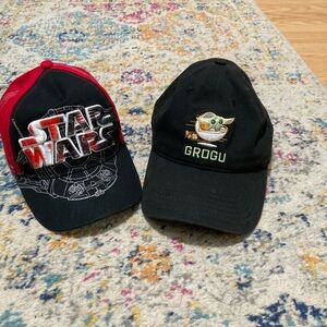 2 STAR WARS Boys adjustable baseball hat one size